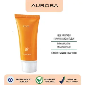 [BPOM] - VEZE Krim Pencerah Pelembab Tabir Surya Wajah Dan Tubuh - Perawatan Perlindungan Kulit Dari Paparan Sinar Matahari Melembabkan & Ringan 30g