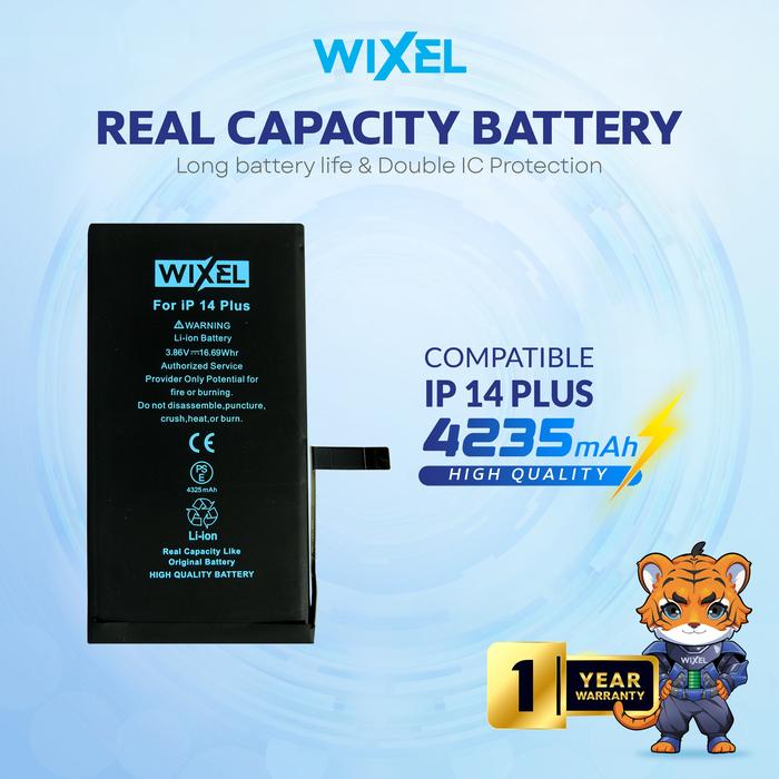 Gambar WIXEL Baterai Compatible For IP 14 PLUS 14+ Double Power Batre Batrai Battery Dual IP dari WIXEL Kab. Tangerang Tokopedia