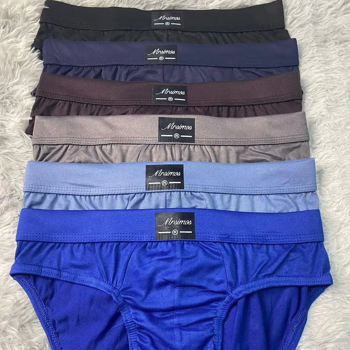 6/12PCS HIGH QUALITY BRIEF FOR MEN PLAIN Cotton Mens Lingerie Underwear for Mens Elastic Fabric Menswear Breathable Classic Day Elegant Soft Stylish Innerwear abs  bref Men's Plain