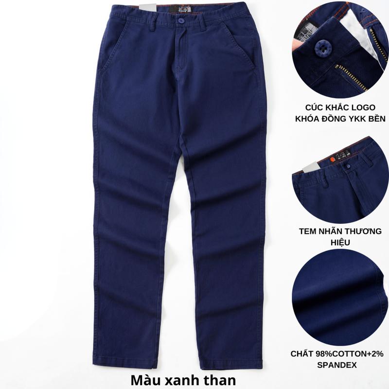 Quần kaki nam chuẩn hãng 7 màu ống đứng chất cotton cao cấp co giãn trẻ trung dáng đứng năng động lịch lãm Menswear Pants Jean Lưng Cao quanaunam đẹp