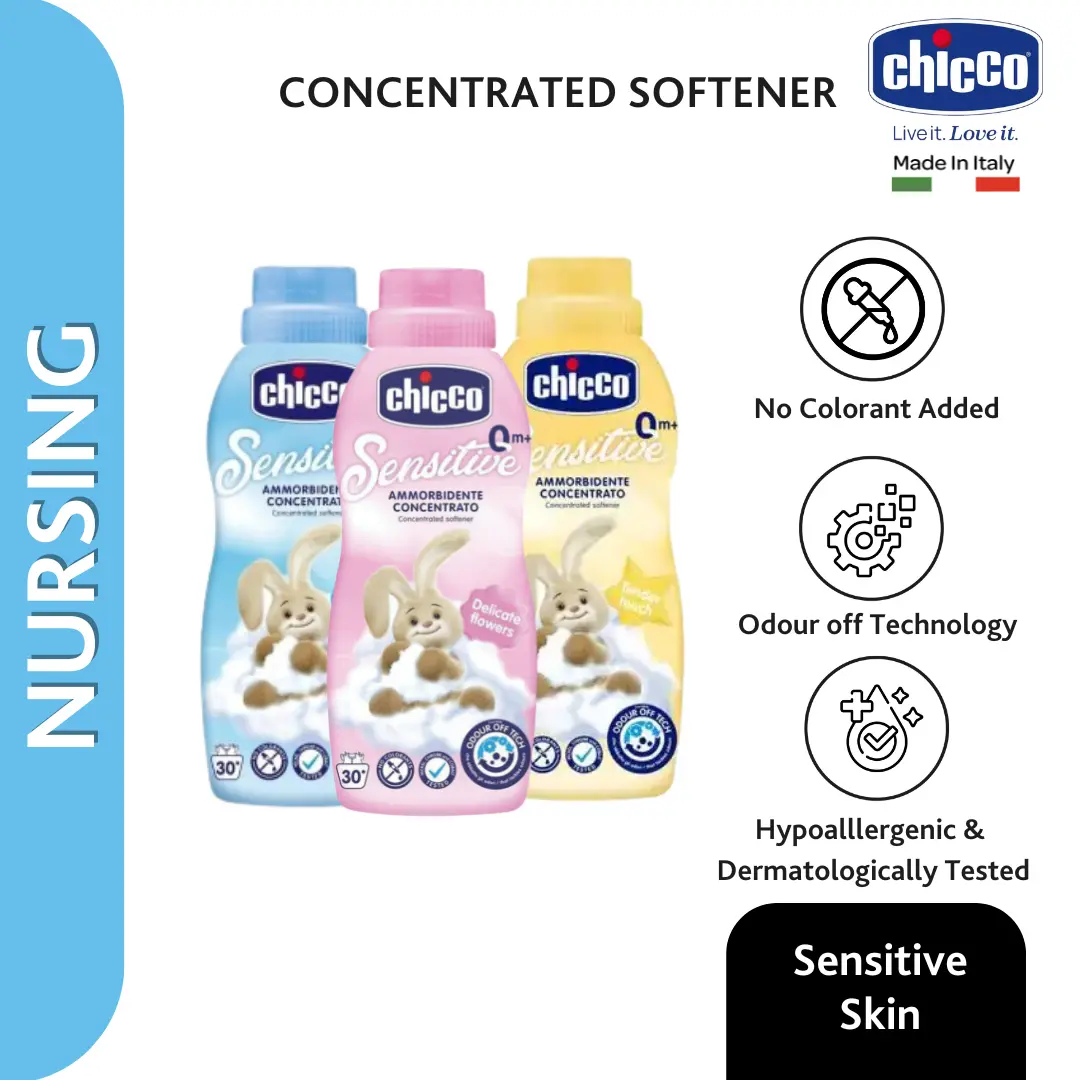 CHICCO Sensitive Concentrated Softener 750ml / Pelembut Pakaian Bayi Pelembut Baju Anak