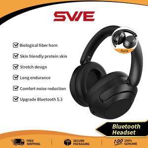 Fon Kepala SWE, Bes Tambahan, Fon Kepala Bluetooth, Alat Dengar Wayarles, Bluetooth 5.0, Fon Telinga Sukan, Bass Tanpa Wayar