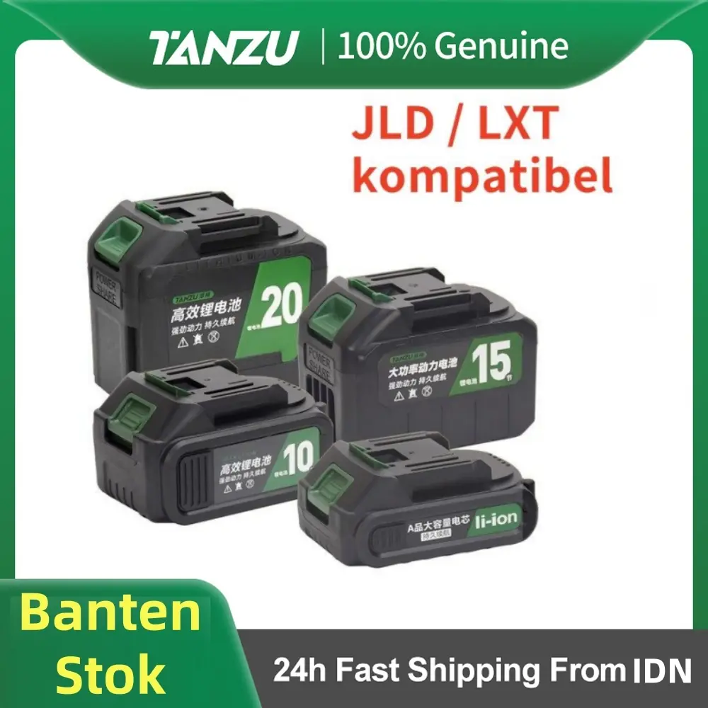 [Tersedia] Baterai pengganti baterai lithium Tanzu MT-21V cocok untuk Tanzu logam profesional bor listrik baterai  impact  21V -18650