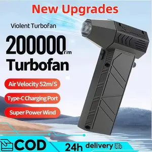 Mini Turbo Jet Fan 130000 RPM Portable Electric Air Duster Cordless dengan LED Lampu untuk Pembersihan Rumah Kantor dan Mobil