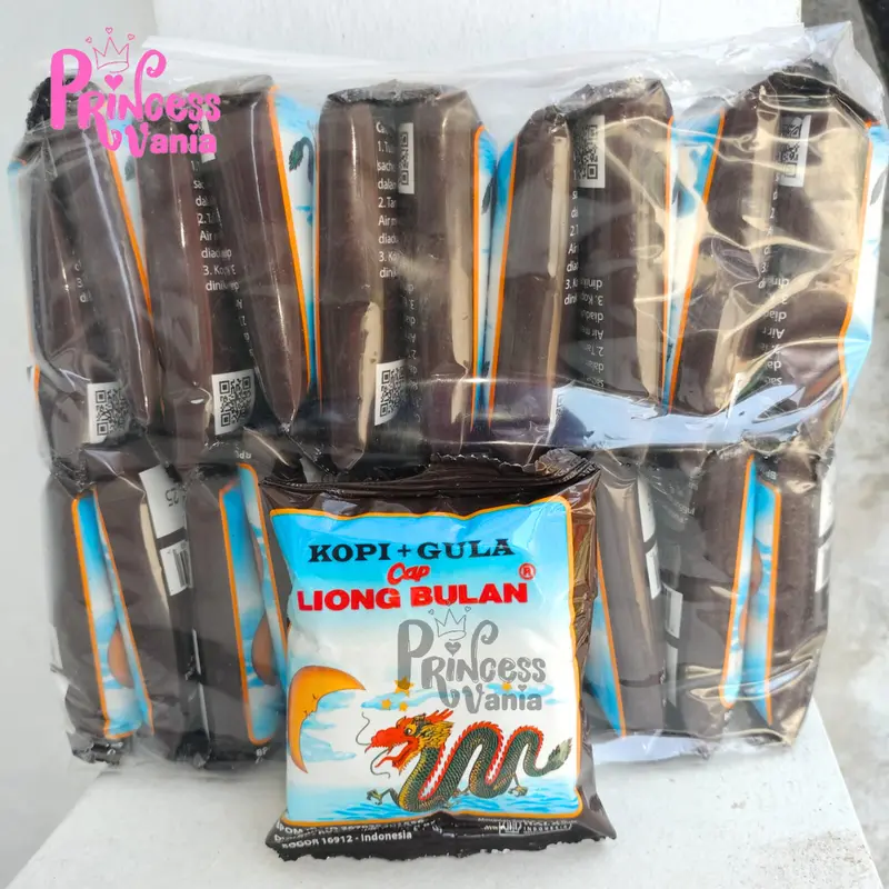 KOPI LIONG BULAN 1 PACK PLUS GULA KHAS BOGOR TANPA PENGAWET 28GRAM Coffee Susu 0