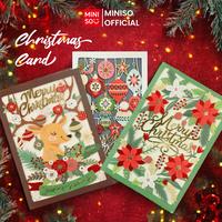 Gambar MINISO - Christmas Praise Collection Hollowed Gold-Stamping Holographic Greeting Card - Kartu Ucapan Natal - Christmas Gift dari Miniso Lifestyle ID Kab. Karawang 1 Tokopedia