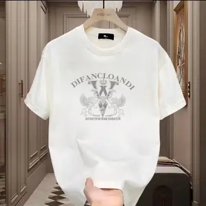 T-shirt Distro Trendy Lengan Pendek Bahan Katun Premium Sablon Digital Printing Pola Gambar Satu Sisi Depan Bagian Tengah Kaos Oblong Warna Hitam Putih Distro