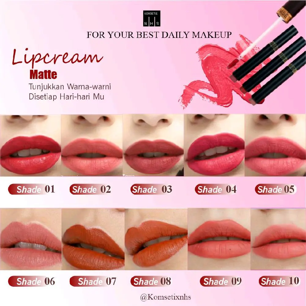 GRATIS HADIAH !!! LIP CREAM NHS / LIP CREAM MATTE NHS / NHS KOMSETIX /  Lipcream Lipstick