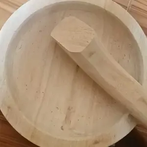 Cobek Kayu Plus Ulekan Mulai Ukuran 13 cm sampai 20 cm - Alat Masak Tradisional