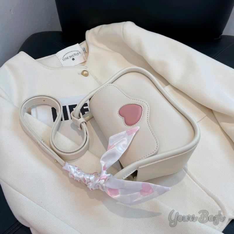 Tas Selempang Kulit wanita Kunci Hati - Slingbag Cewek Korea - Shoulder bag Wanita Modis 2024 - Tas Vintage Kulit PU 2
