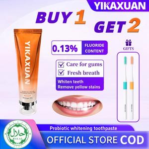 【YIKAXUAN】probiotic whitening tooth paste sesuai untuk gigi sensitif, menghapuskan pigmentasi, bakteria oral, dan kuatkan nafas segar enamel/100g ubat Gigi  BUY1GET2  [COD] Nasal