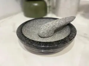Pantry Magic Granite Mortar Pestle Cobek | Ulekan Batu Granit Asli