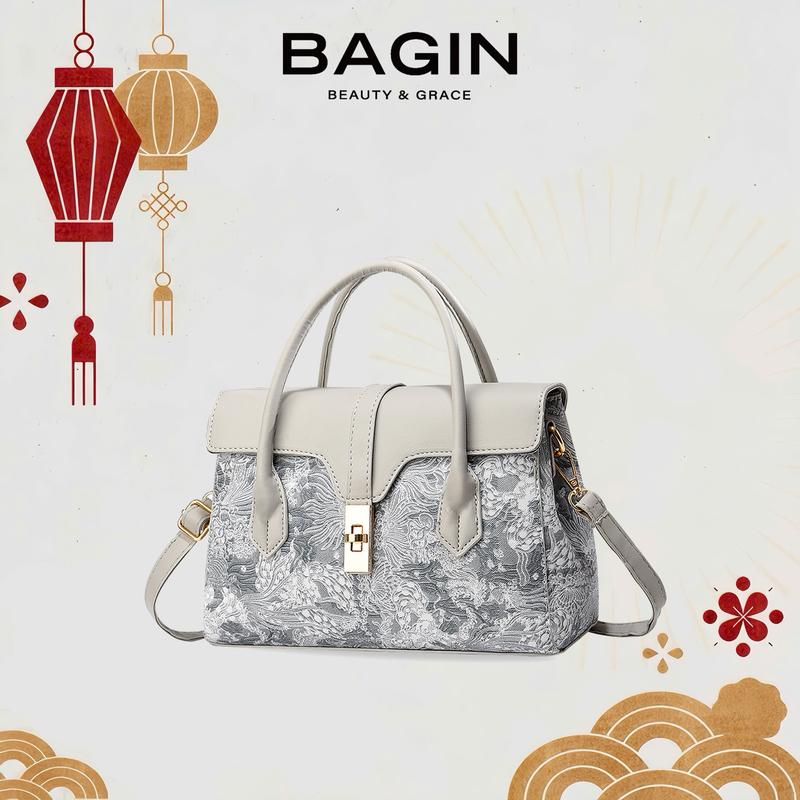  【Shop Túi Xách Nữ Họa Tiết Thêu Tinh Tế Sang Trọng Kèm Dây Đeo Chéo  gy-860  