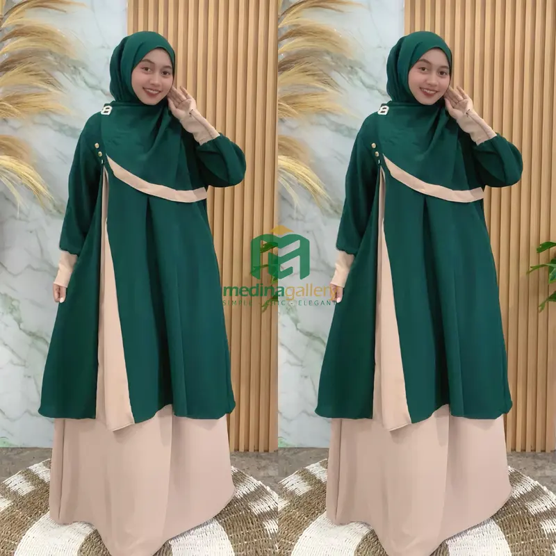 HAVIZA Set Rok Tunik Sar'i Set hijab Busui Wudhu friendly Terbaru 1