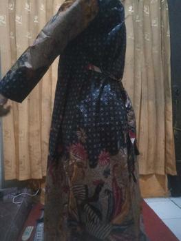 Product Review of 2. Baju Batik Couple Kemeja Gamis Poli katun Fashion Pasangan POLI KATUN Seragam Batik Sequins Muslim Wanita Sarimbit Keluarga Kondangan Dress Pesta Lebaran Motif from A**c 1