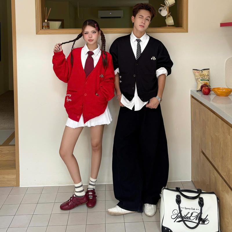 [BST 2025] AB HOUSE - Áo cardigan form rộng STUDY thời trang nam nữ