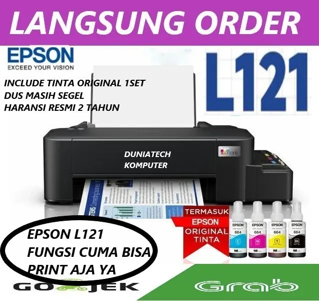 PRINTER EPSON L121 Eco Tank TINTA ORI GARANSI RESMI
