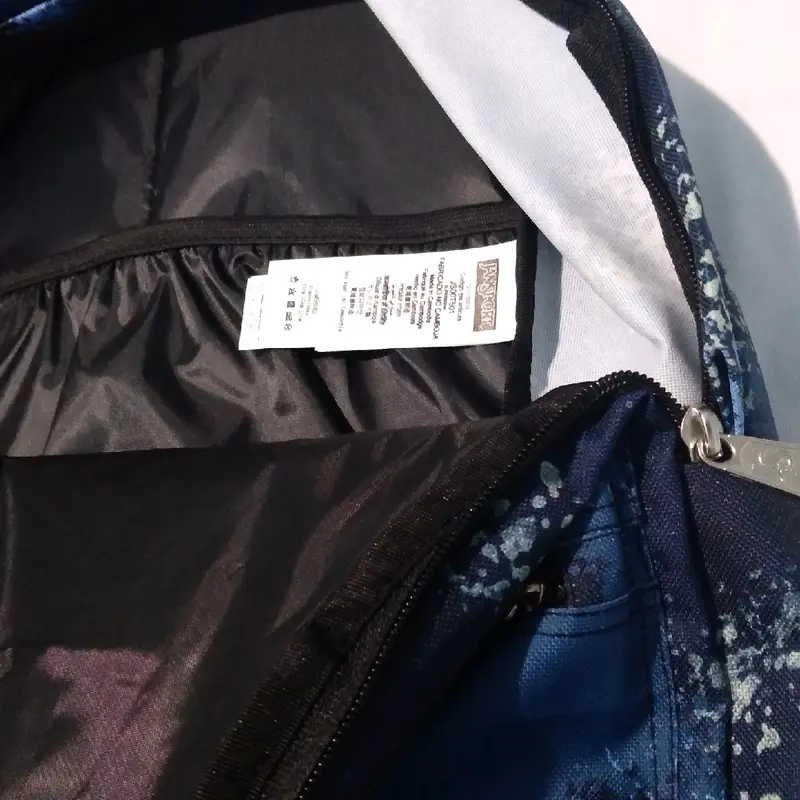 Jansport Motif Abstrak Biru full tag (Sleting js) (ada hologram + ada barcode bisa di scan) tag 6 layer 3