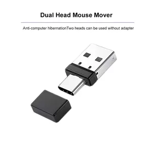 USB Type C 2 In 1 Mouse Jiggler Plug and Play Undetectable Mouse Shaker Prevent Laptop Entering Sleep Mouse Mover for Tablet PC - 14:193 200007763:201336100