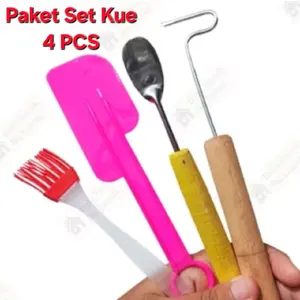 PAKET ALAT SET  KUE CUNGKILAN KUAS SOTIL Kue Bandros / Cungkil Congkel Takoyaki / Sutil Spatula Apem Kue Lumpur Martabak Mini Pukis / Sutil Kue Cubit / Kuas Silikon