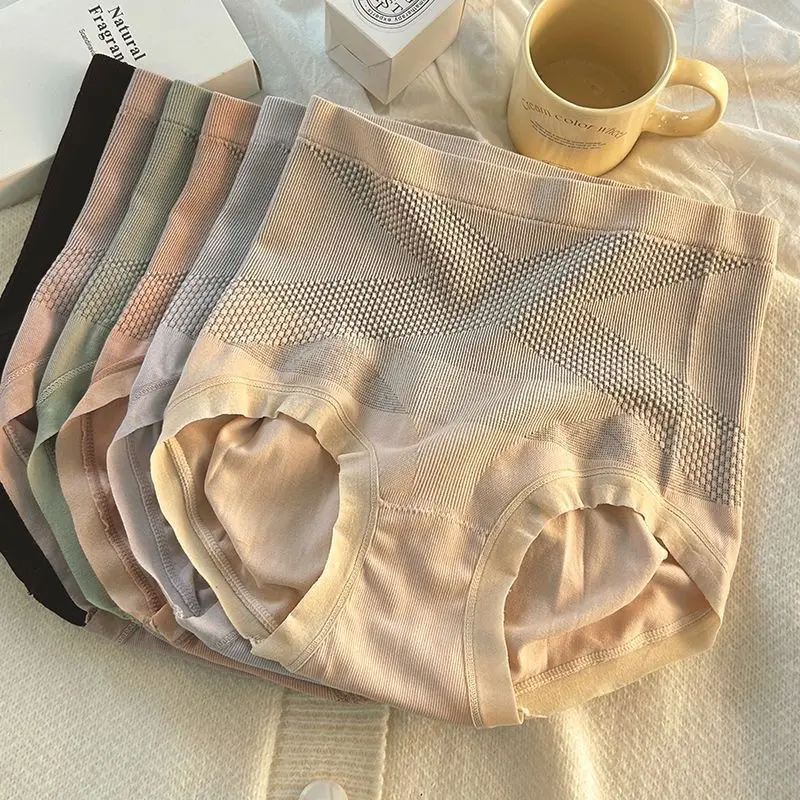 High waist seamless comfortable abdomen pants silk bottom crotch light shaping pants body shaping hip lifting underwear for women Panty Lady Basic Minimalist Womenswear