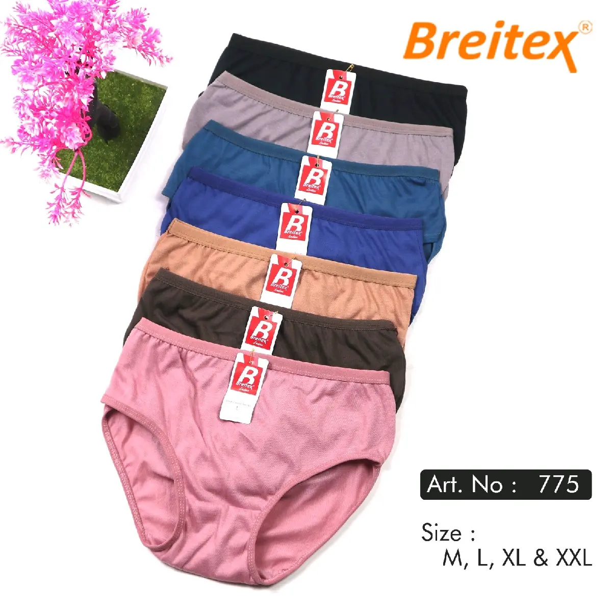 CD CELANA DALAM SEMPAK WANITA CEWEK PEREMPUAN KATUN ADEM LEMBUT HALUS MELAR BREITEX 775 / SEFIA / ESSEN MURAH PREMIUM