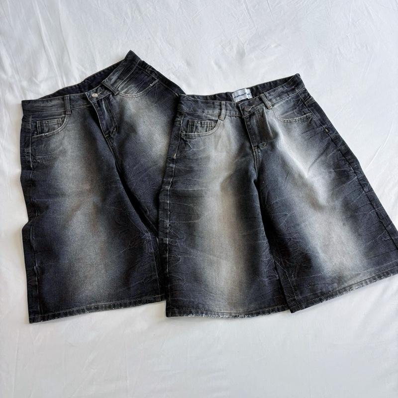 Calem.Club – Quần Short Jean Washed Ống Rộng | Unisex Nam Nữ Phong Cách Menswear quần jean nữ ống rộng quần đùi