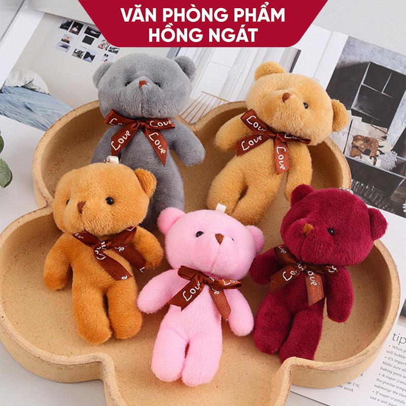  Móc khoá gấu bông móc khoá cute dễ thương giá rẻ đẹp treo balo túi xách làm quà tặng QT16 