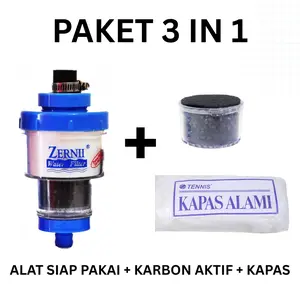 ZERNII Water Filter Saringan Air Kran Agar Jernih Filter Kran Air Dapur Alat Kapas Karbon Aktif Penjernih Filter Keran Air