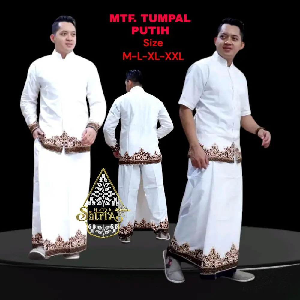 Set Sarko Sarung Koko Batik Orignal Solo / Setelan BajubKoko Batik Pria Lengan Panjang Motif Tumpal Modern / Batik Solo Pria Premium