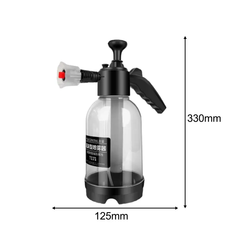 Bình Xịt Bọt Áp Lực Tay Cho Xe Hơi, Dung Tích 2000ml, Chắc Chắn Và Dễ Phối Đồ Tiết Kiệm Sức Lao Động, Đi Kèm Với 2 Vòi Phun, Thích Hợp Để Làm Sạch Xà Phòng, 12,5x33cm, Cho Vệ Sinh Xe Hơi 6