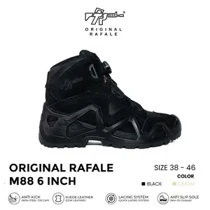 Original Rafale M88 6 Inch Tali Putar Sepatu Outdoor Hiking Gunung Tracking - Cream Gurun Dan Hitam