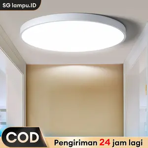 【Garansi 10 tahun】 Lampu Plafon Rumah ceiling 3 Warna Lampu Plafon Minimalis 72W Lampu LED Kamar Permukaan Dipasang Lampu Plafon Rumah Lampu LED Kamar Lampu Downlight
