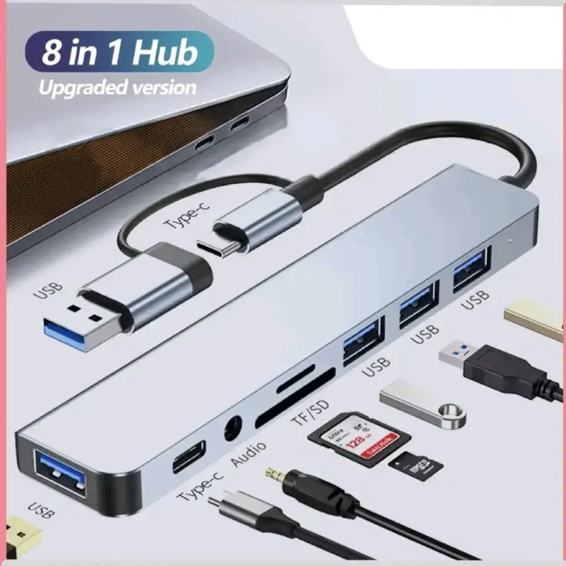 ADAPTOR 8 IN 1 HUB CONNECTER USB 8 TITIK USB HUB 0