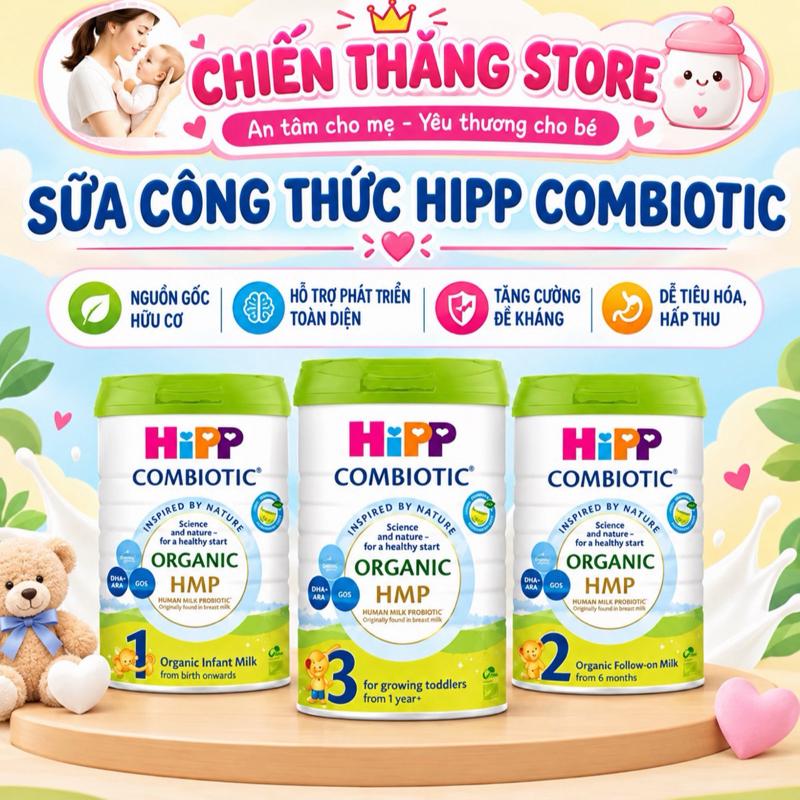 Combo 3 lon HiPP Sữa Công Thức Combiotic Organic HMP cho Bé từ 6 tháng tuổi - Hỗ Trợ Phát Triển Toàn Diện & Tăng Cường Đề Kháng