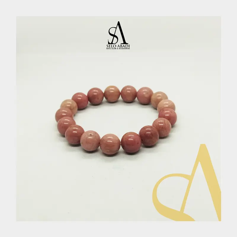 Gelang rodonit premium batu alam natural Bracelets 3