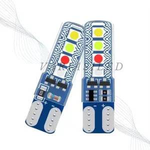 Lampu Variasi T10 Sen Senja Jelly 8 Mata Led Kedip Running RGB 12 Volt Motor Mobil Universal