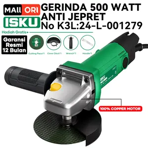 ISKU Gurinda Tangan 500W/220V Grinda Tangan Grinder dengan Sertifikasi K3L dan Material Berkualitas Desain Anti Debu dan Disipasi Panas Cepat