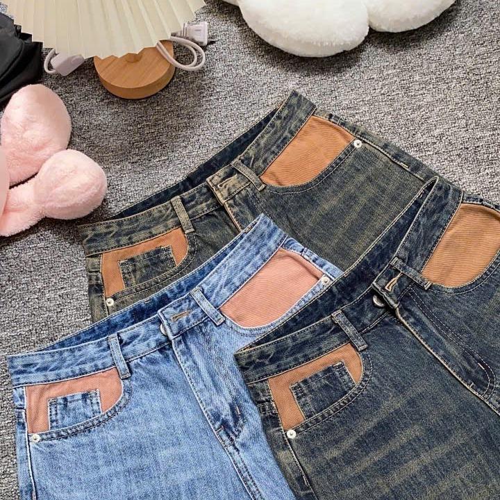 (NP01)Quần Short Ngố Nữ Kiểu Phối Túi, From Rộng, Chất Jean Không Giãn, Lai Cuốn. From từ 40-55Kg 5