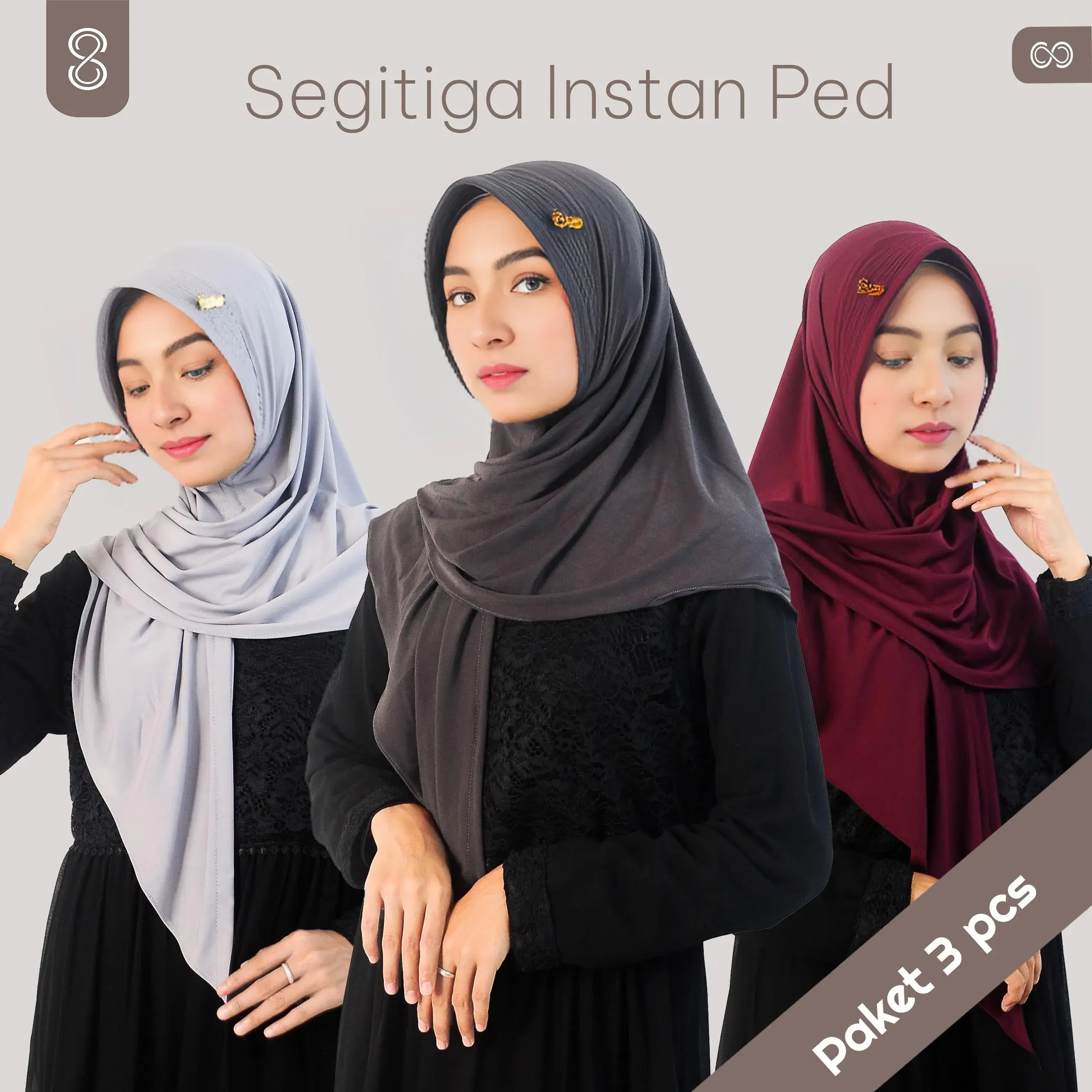 PAKET 3 PCS  Segitiga Instan Ped Jersey Label Akrilik