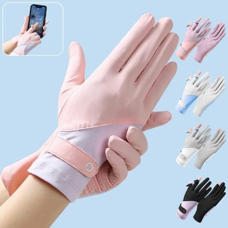 Găng tay chống nắng UPF50+ bao tay đi xe máy lái xe vải thun lạnh cao cấp cho nữ