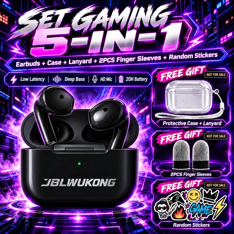 JBL WUKONG PHANTOM Air Pro 4 TWS Gaming Earbuds Set Bluetooth 6.0 Low ...