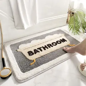Keset Lantai Bulu Keset Kamar Mandi Keset Kamar Tidur Bulu Halus Anti Slip Ukuran 40x60cm