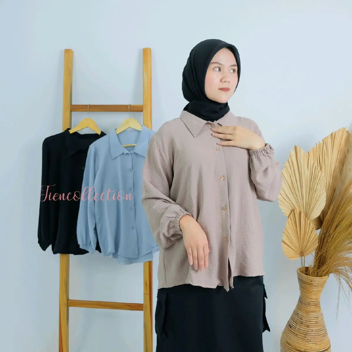 Atasan Wanita Crinkle Airflow Lengan Karet