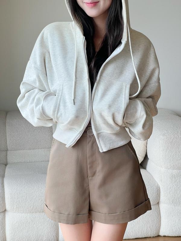 Áo Khoác Nỉ Croptop Mũ Siêu To, Áo Hoodie Zip Dày Dặn Form Rộng Hàn Quốc, Áo Dáng Ngắn Siêu Xinh Chất Nỉ Hàn Miho House | BigBuy360 - bigbuy360.vn