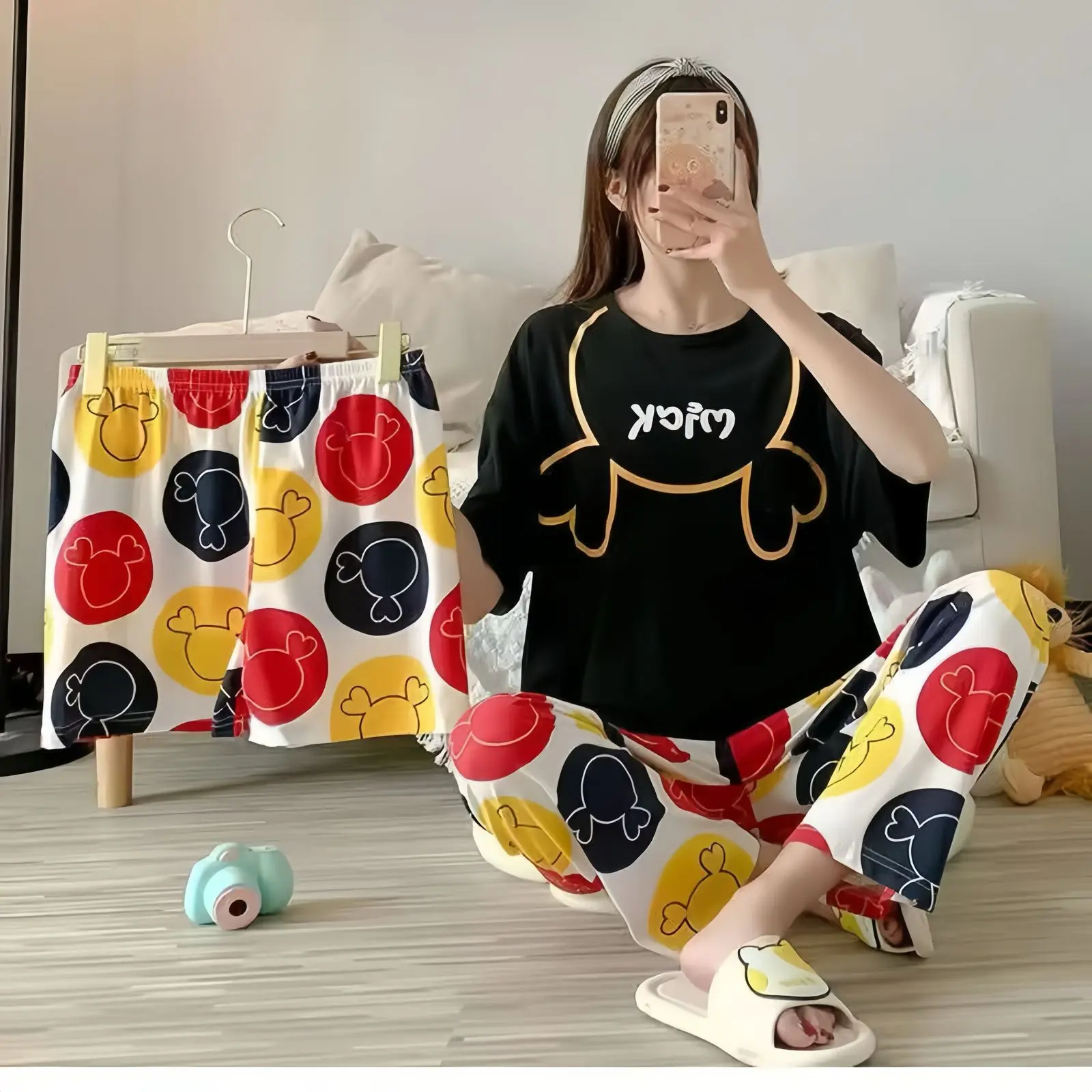 JC- SET BAJU TIDUR 3in1 Premium / Piyama 2 celana / piyama Import terbaru