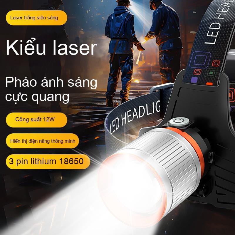 Quà Tặng 3 Pin 18650 Đèn Pha Đa Năng Chế Độ Xoay 90 ° Hiển Thị Dung Lượng Pin Siêu Dài Đèn Cảnh Báo Đuôi 6 Cấp Độ Đèn LED Đội Đầu Cắm Trại Câu Cá Ban Đêm Đèn Chạy Bộ Đèn Đội Đầu Làm Việc