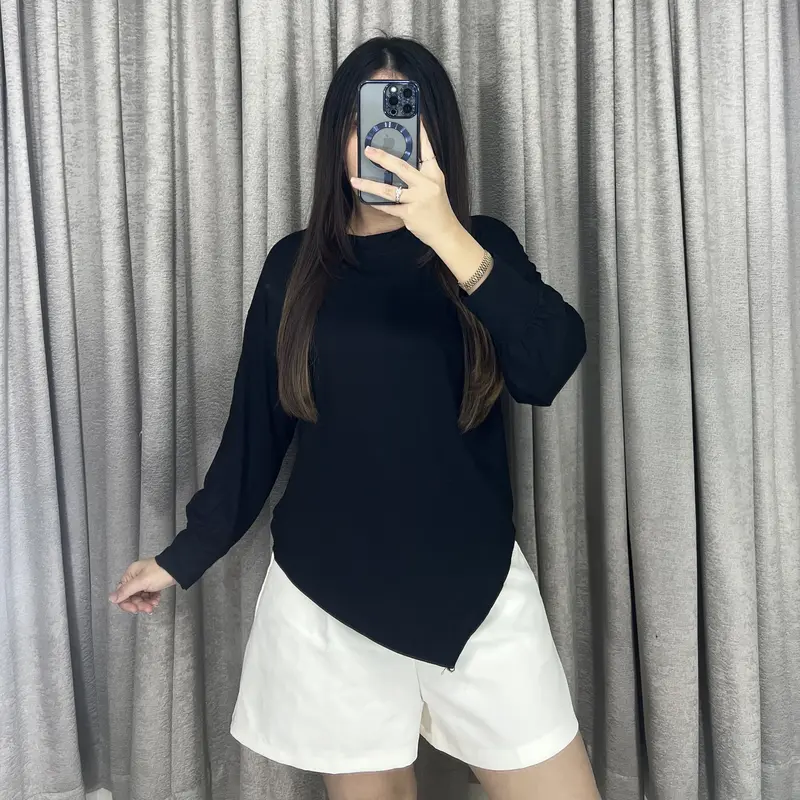 Vivienne Top - Tshirt Wanita Lengan Panjang Asymmetric Top 6
