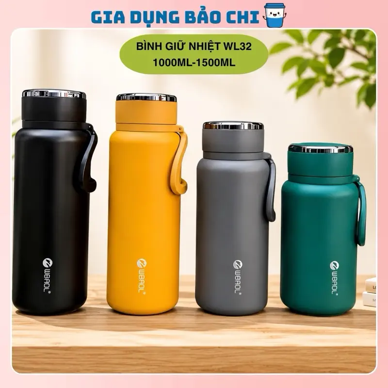 BÌNH GIỮ NHIỆT WL32 GIỮ NÓNG LẠNH 20H 1000ml-1500ml