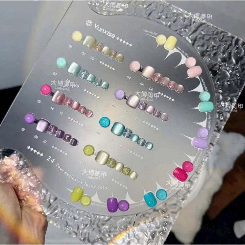 Set sơn YUNXISE chính hãng - Set mix sơn mắt mèo - nhũ - patel 24 màu cao cấp ( tặng bảng màu + thanh hút ) [ Nail Giá Tốt ]